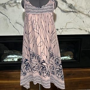 Signature by Robbie Bee Women’s Sleeveless Pink Blue Dress, size 14